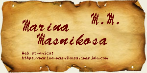 Marina Masnikosa vizit kartica